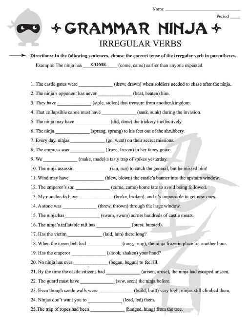 4th Grade English Worksheets With Answer Key