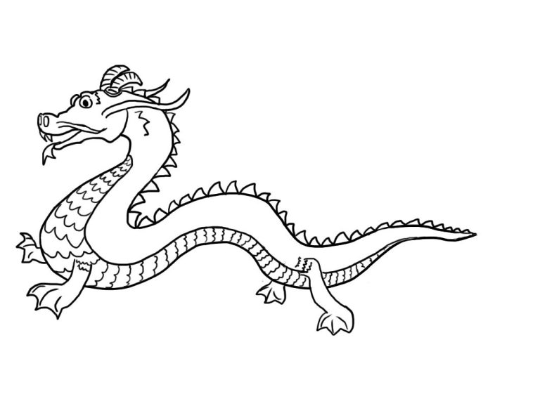 Chinese Dragon Coloring Pages