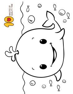 Cute Whale Coloring Pages