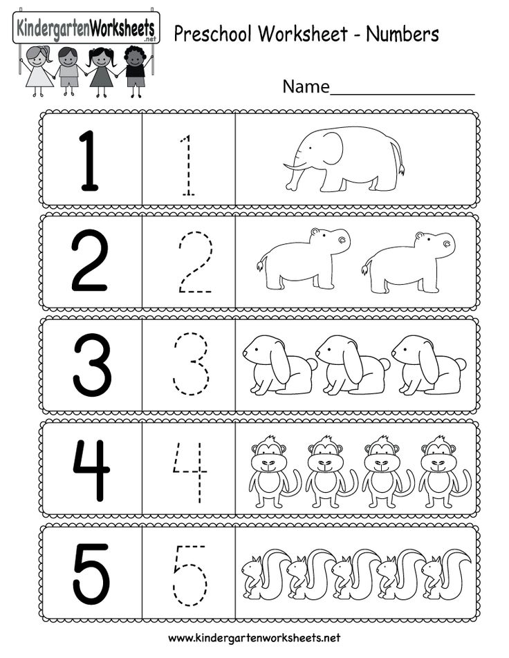 Number Worksheets For Kindergarten