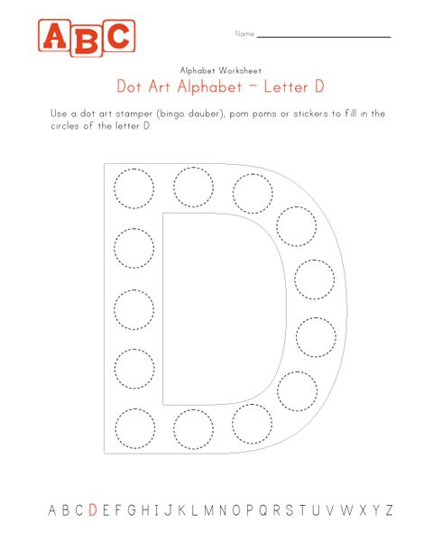 Dot Art Printables Letters