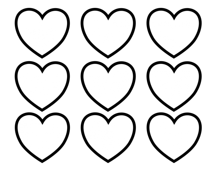 Heart Coloring Pages Small