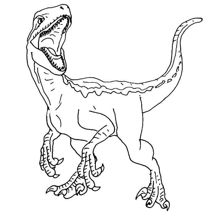 Jurassic World Coloring Pages Blue