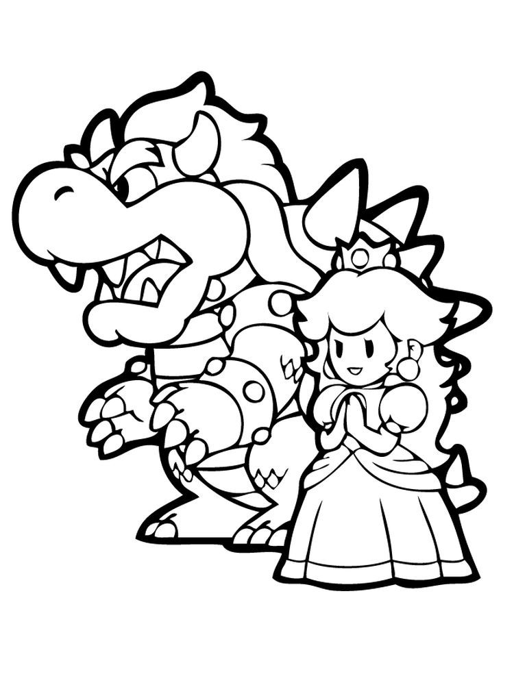 Bowser Coloring Pages Printable