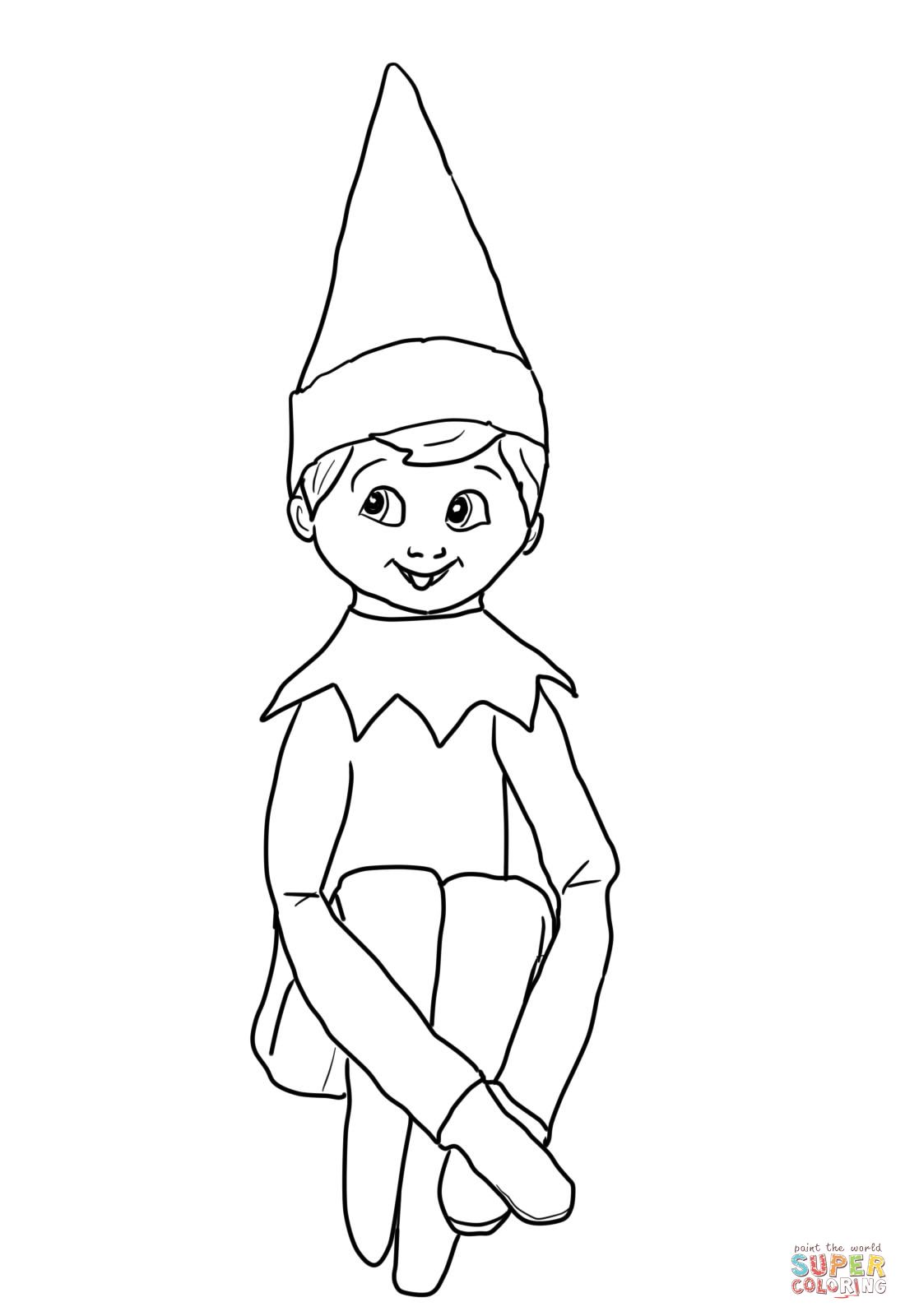 Elf On The Shelf Coloring Pages Printable