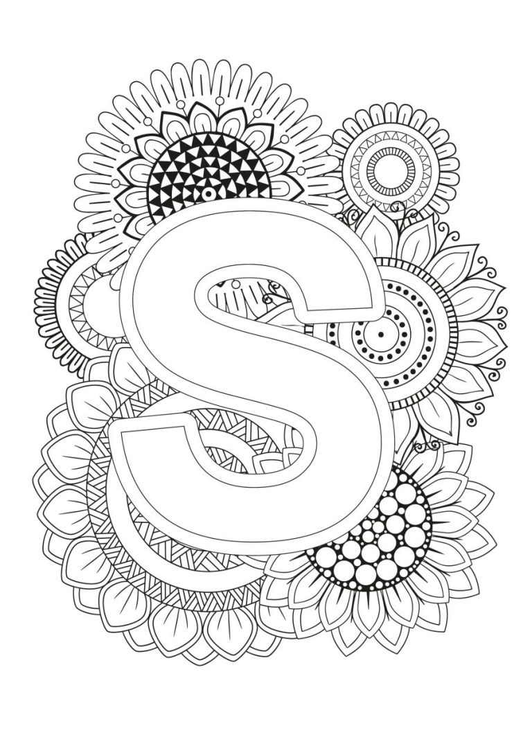 Mindfulness Colouring For Kids Letters