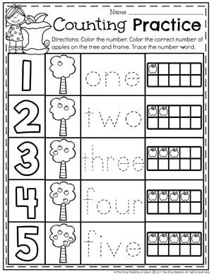Numbers Worksheets For Kindergarten