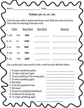 Root Words Worksheet 5th Grade