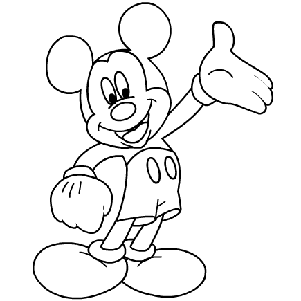 Mickey Mouse Coloring Pages Outline
