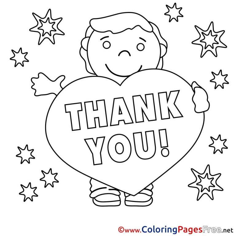 Appreciation Thank You Coloring Pages
