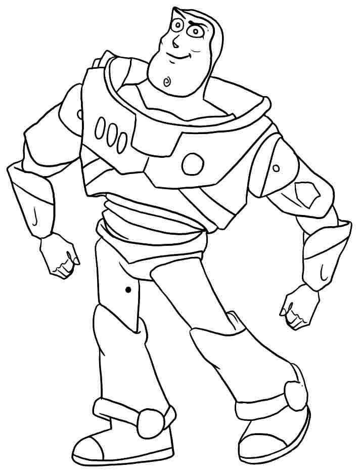 Simple Buzz Lightyear Coloring Page