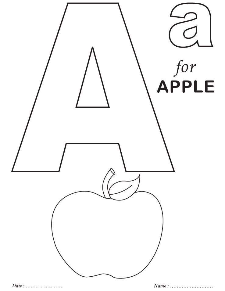 Letter A Coloring