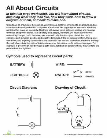 Circuits Worksheet 4th Grade