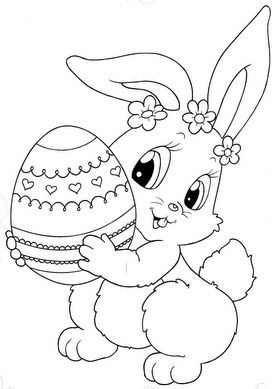 Full Size Easter Bunny Coloring Pages