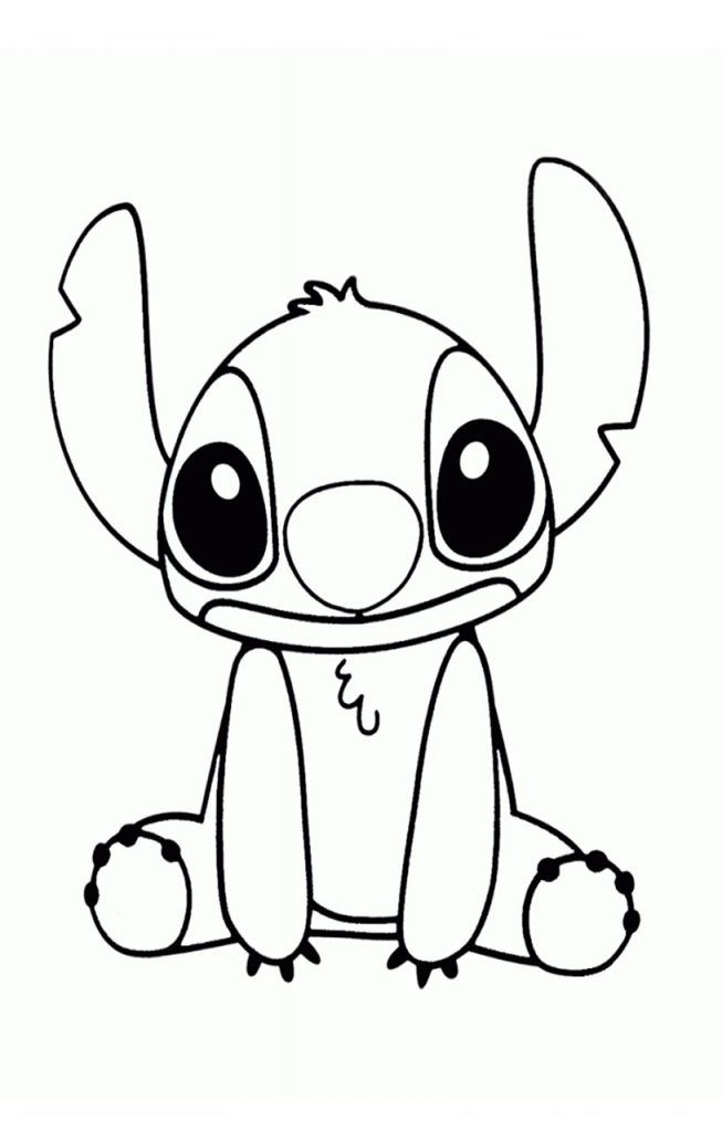 Stitch Coloring Pages Easy