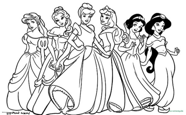 Princess Pictures To Color Free