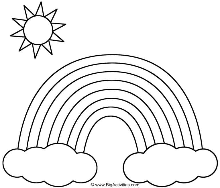 Rainbow Coloring Page Free