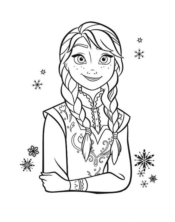 Full Size Frozen 2 Coloring Pages Elsa Hair Down