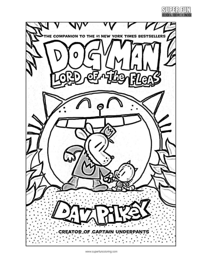Dog Man Characters Coloring Pages