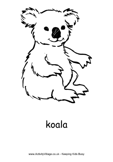 Easy Koala Coloring Pages