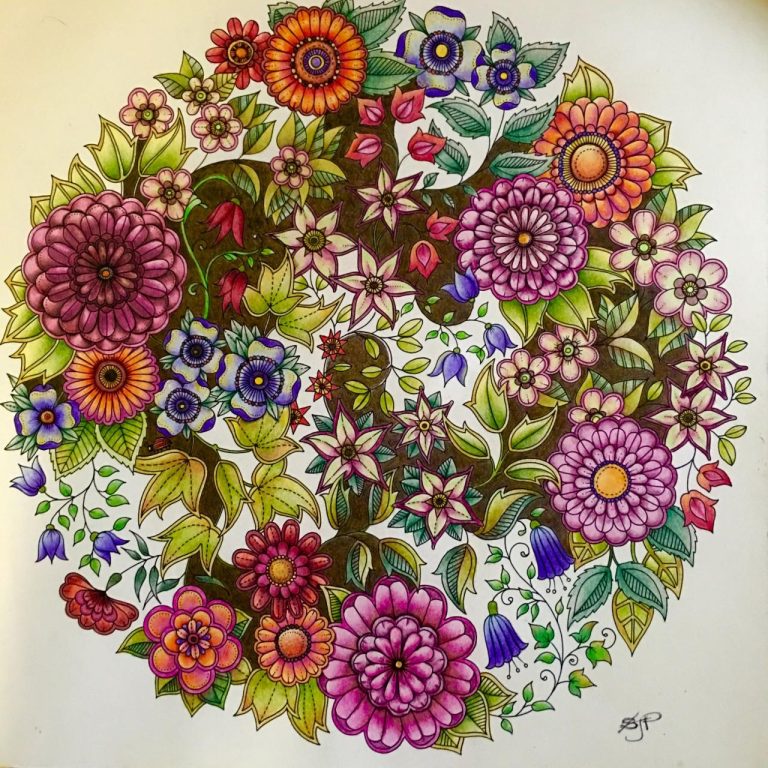 Flower Secret Garden Coloring Book Finished Pages