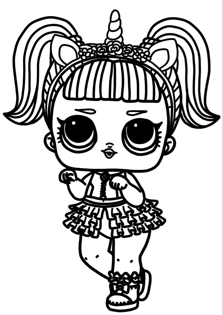 Easy Draw Lol Lol Omg Doll Coloring Pages