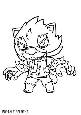Brawl Stars Werewolf Leon Coloring Pages