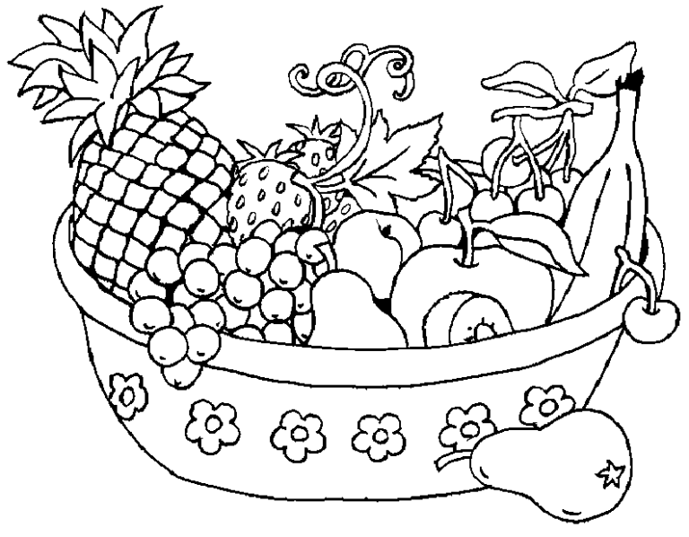 Fruit Coloring Sheets