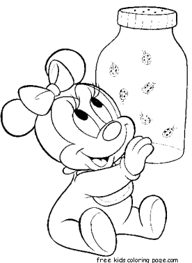 Free Printable Print Free Minnie Mouse Coloring Pages Free