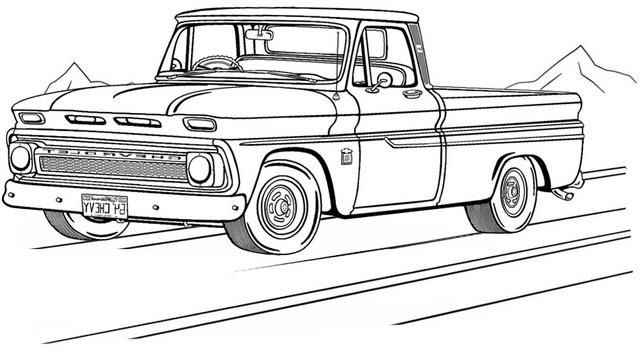 Printable Chevy Truck Coloring Pages