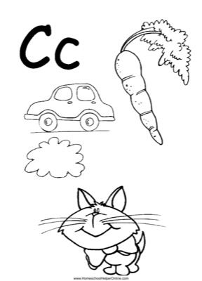 Letter C Coloring Pages For Preschoolers
