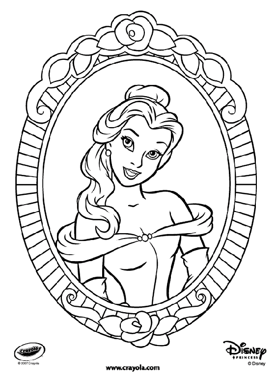 Printable Colouring Pictures Disney Princess