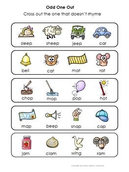 Odd One Out Worksheets For Preschoolers
