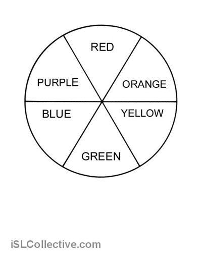 Color Wheel Worksheet Completed