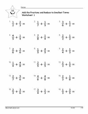 Fractions Worksheets Grade 6 With Answers