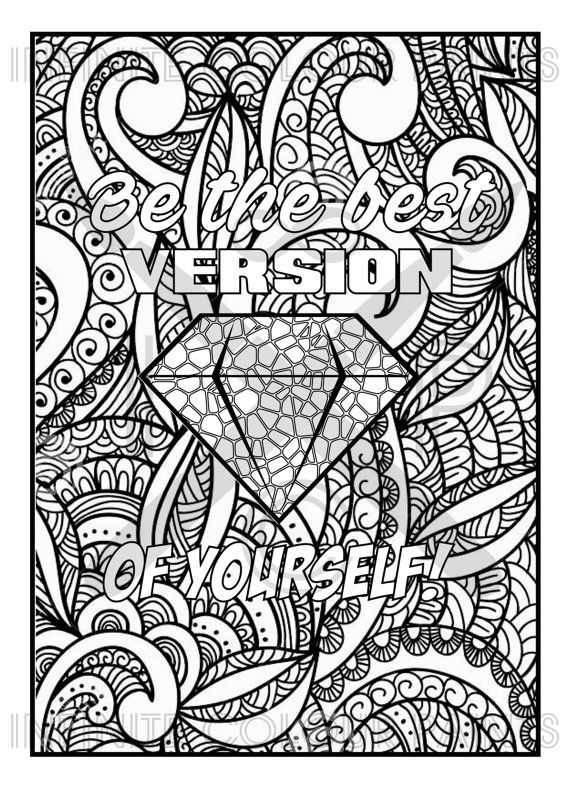 Quote Meaningful Difficult Advanced Mandala Coloring Pages