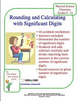 Answer Key Rounding Significant Figures Worksheet
