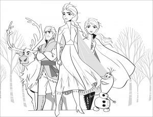 Royal Family Elsa Anna Frozen 2 Coloring Pages