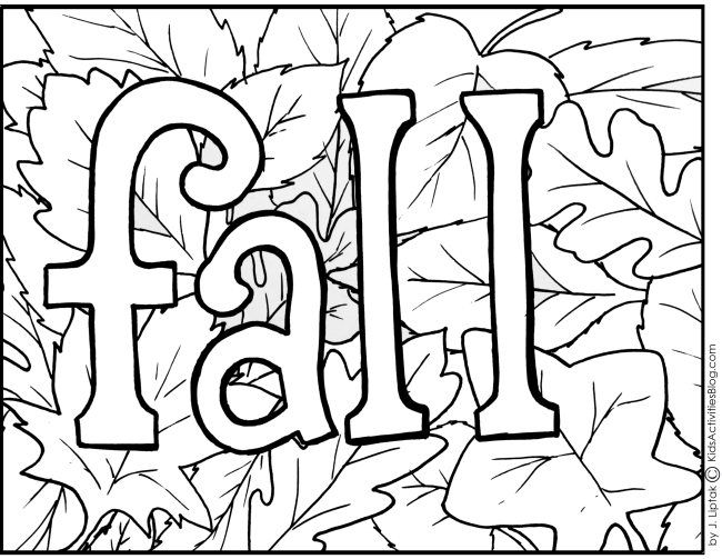 Free Printable Fall Coloring Pages Simple