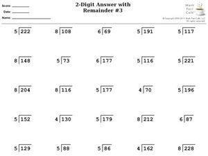 Long Division Problems For 5th Graders