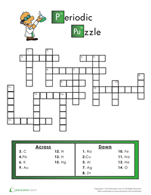 Worksheet Periodic Table Puzzle Answer Key