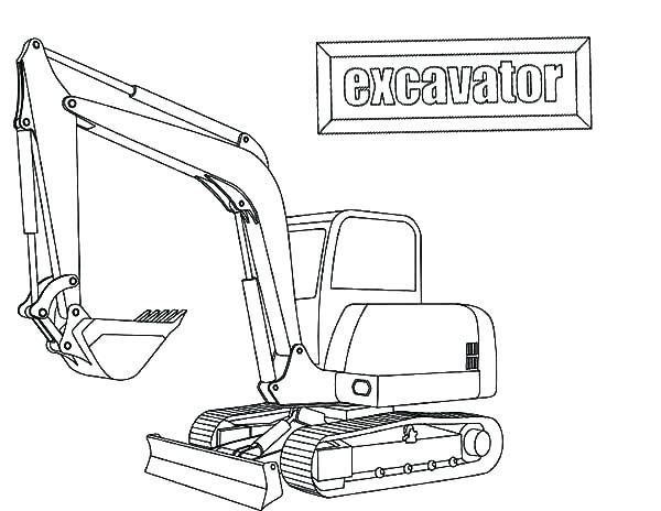 Excavator Coloring Page Free