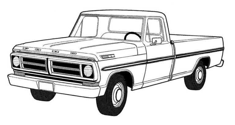 Jacked Up Ford Truck Coloring Pages