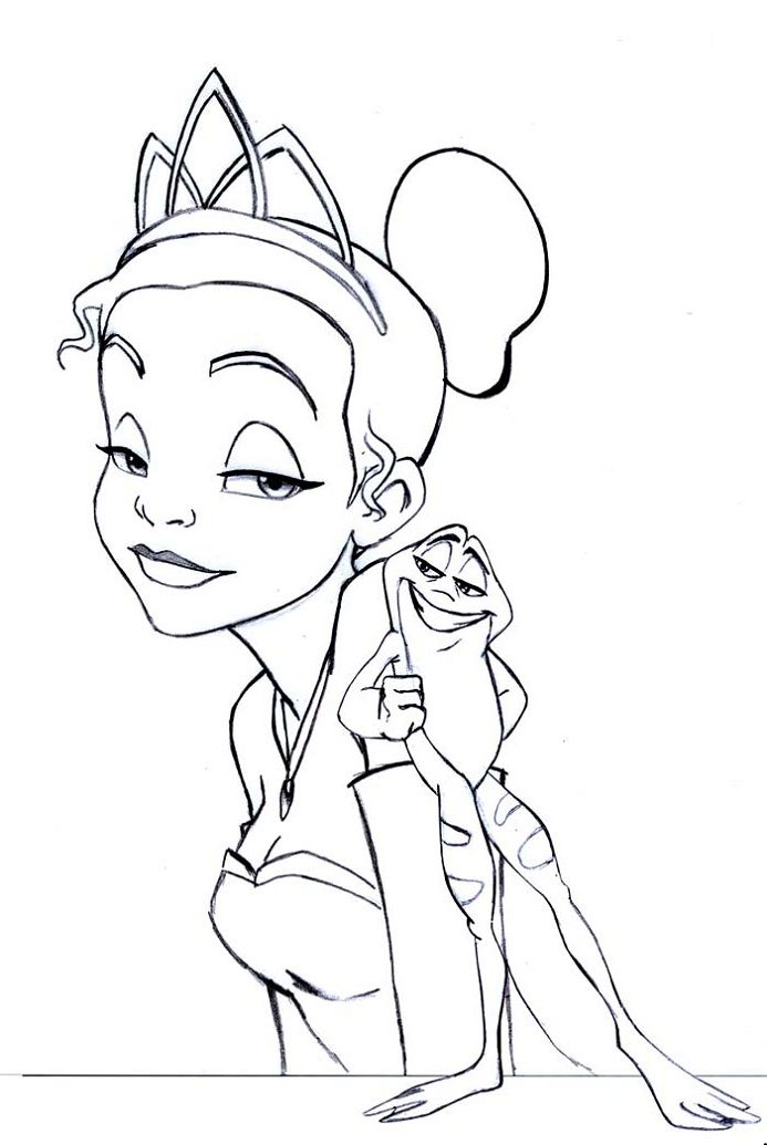 Tiana Coloring Pages Free