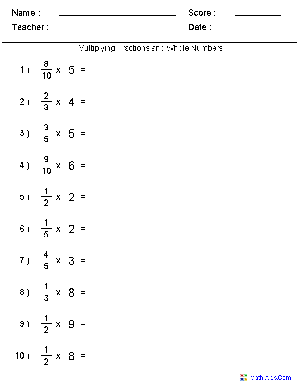 Mixed Fractions Dividing Fractions Worksheet With Answers