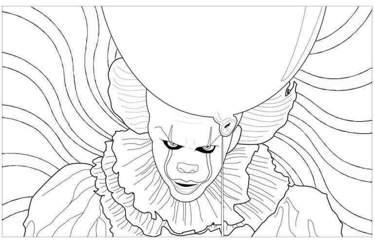 Pennywise Coloring Pages Easy