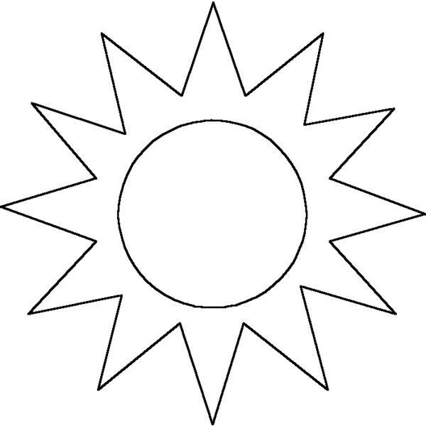 Sun Coloring Book Page