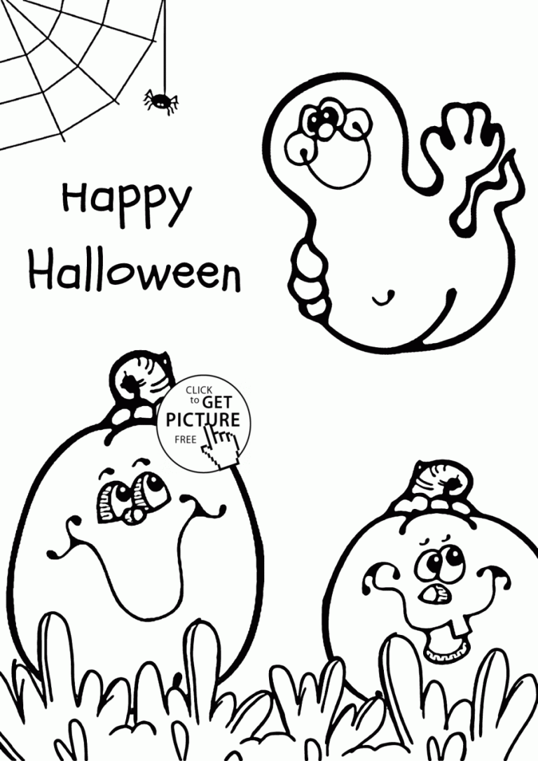 Free Printable Ghost Halloween Coloring Pages