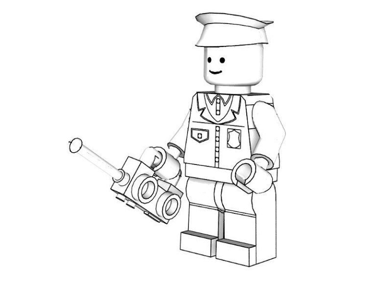 Lego City Coloring Pages Free