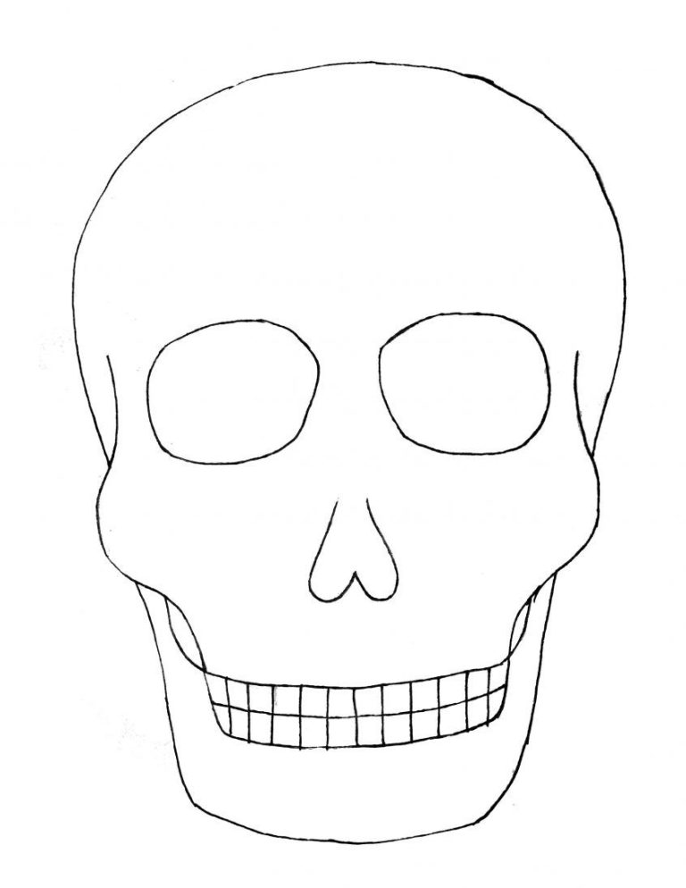 Template Blank Skull Coloring Pages
